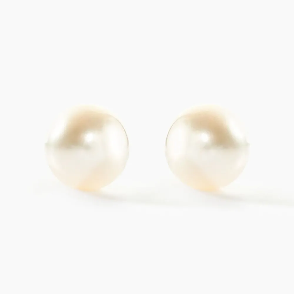 Boucles D'oreilles Puces Suki Or Jaune Perle De Culture|Marc Orian Discount