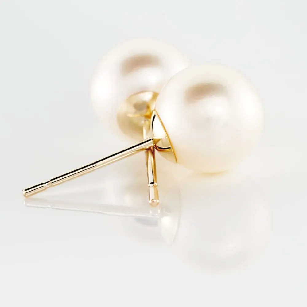 Boucles D'oreilles Puces Suki Or Jaune Perle De Culture|Marc Orian Discount