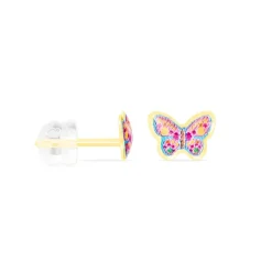 Boucles D'oreilles Puces Sulivia Papillon Or Jaune|Marc Orian Outlet