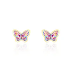 Boucles D'oreilles Puces Sulivia Papillon Or Jaune|Marc Orian Outlet