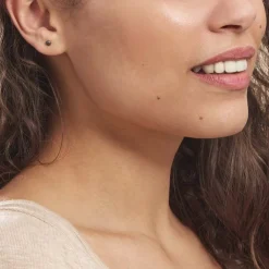 Boucles D'oreilles Puces Teani Or Blanc Diamant|Marc Orian New