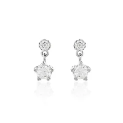 Boucles D'oreilles Puces Tibby Argent Blanc Oxyde De Zirconium|Marc Orian Clearance