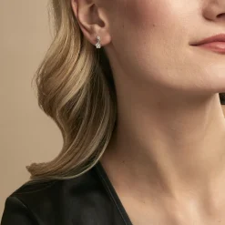 Boucles D'oreilles Puces Tibby Argent Blanc Oxyde De Zirconium|Marc Orian Clearance