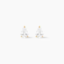 Boucles D'oreilles Puces Tierra Or Jaune Oxyde De Zirconium