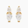 Boucles D'oreilles Puces Timeus Or Jaune Oxyde De Zirconium