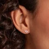 Boucles D'oreilles Puces Trefle Email Or Jaune|Marc Orian Outlet