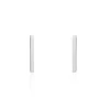 Boucles D'oreilles Puces Tullia Argent Blanc