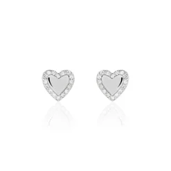 Boucles D'oreilles Puces Tylvina Argent Blanc Oxyde De Zirconium|Marc Orian Hot