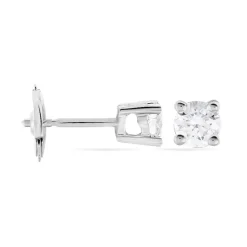 Boucles D'oreilles Puces Victoria Or Blanc Diamant|Marc Orian Clearance