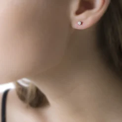 Boucles D'oreilles Puces Victoria Or Blanc Diamant|Marc Orian Clearance