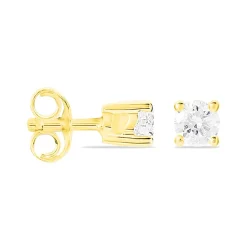 Boucles D'oreilles Puces Victoria Or Jaune Diamant|Marc Orian Online