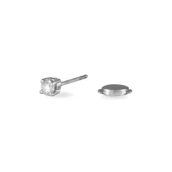 Boucles D'oreilles Puces Victoria Or Blanc Diamant|Marc Orian New