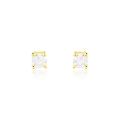 Boucles D'oreilles Puces Victoria Or Jaune Diamant|Marc Orian Best