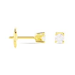 Boucles D'oreilles Puces Victoria Or Jaune Diamant|Marc Orian Best