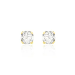 Boucles D'oreilles Puces Victoria Or Jaune Diamant|Marc Orian Sale