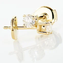 Boucles D'oreilles Puces Victoria Or Jaune Diamant|Marc Orian Sale