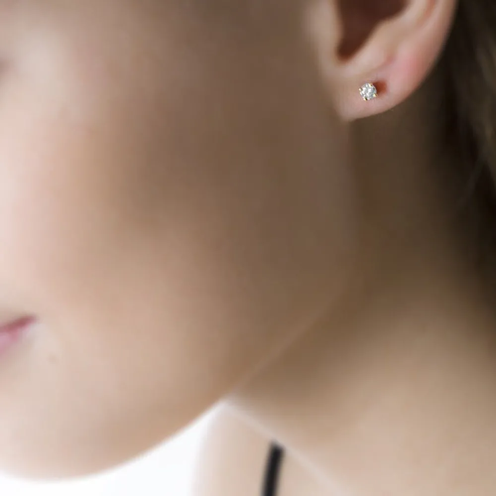 Boucles D'oreilles Puces Victoria Or Jaune Diamant|Marc Orian Sale
