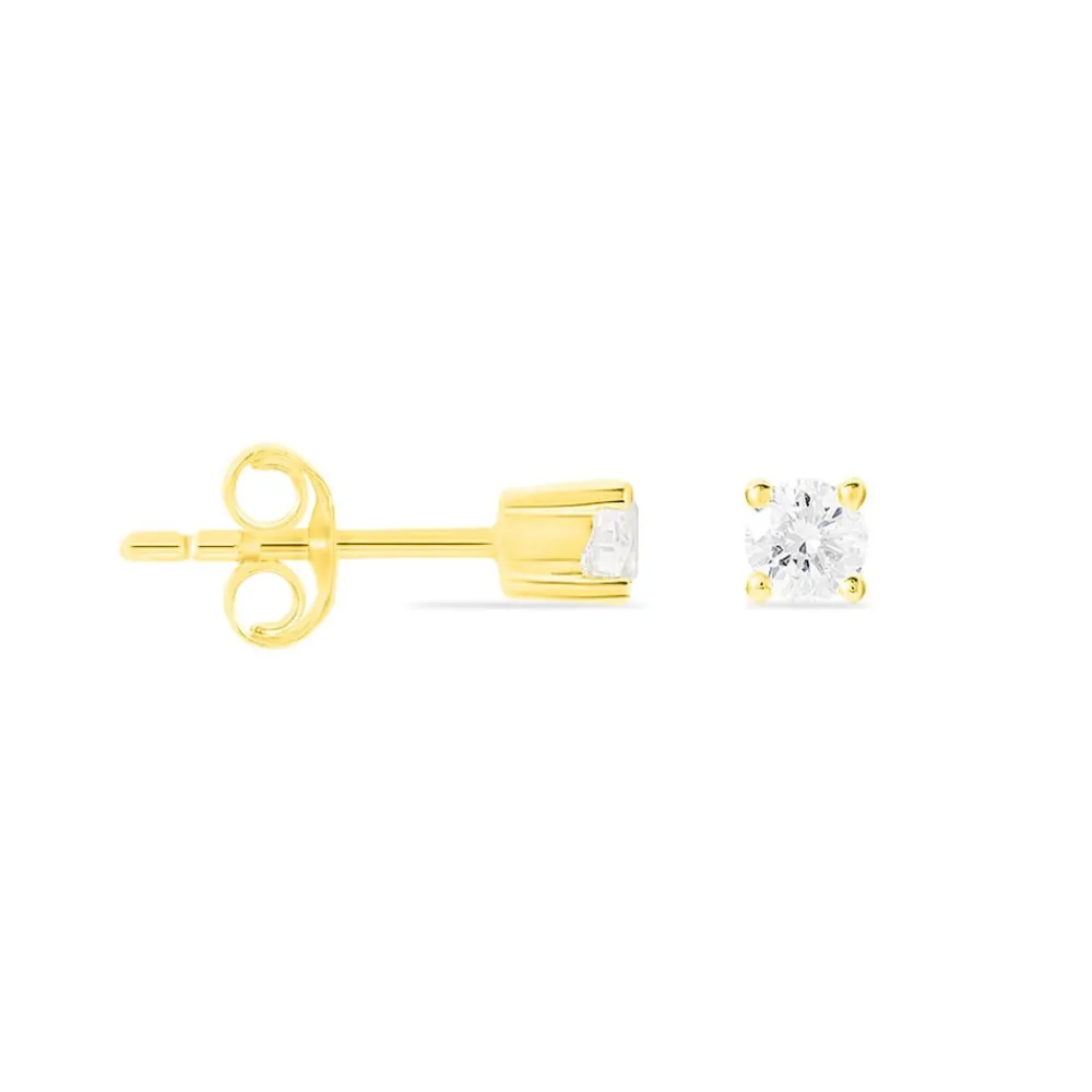 Boucles D'oreilles Puces Victoria Or Jaune Diamant|Marc Orian Sale