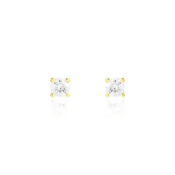 Boucles D'oreilles Puces Victoria Or Jaune Diamant|Marc Orian Sale