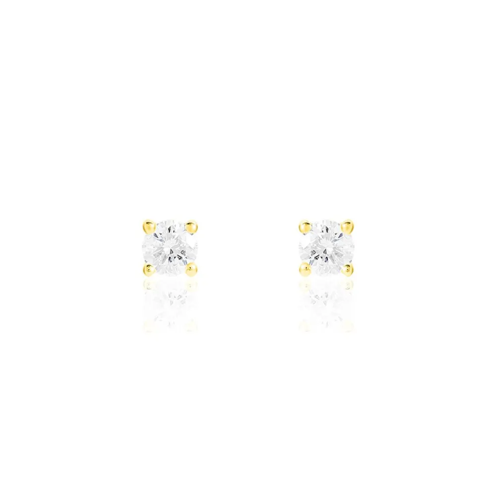 Boucles D'oreilles Puces Victoria Or Jaune Diamant|Marc Orian Sale