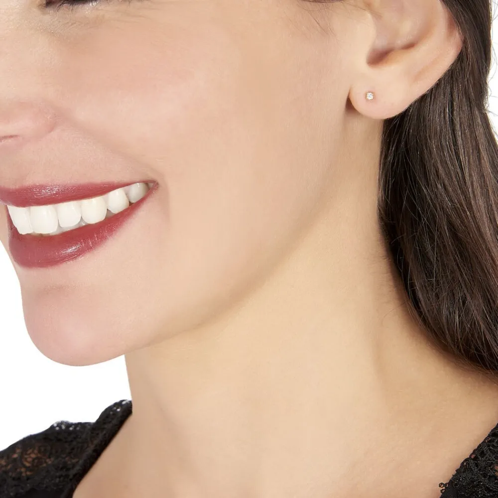 Boucles D'oreilles Puces Victoria Or Jaune Diamant|Marc Orian Sale