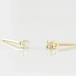 Boucles D'oreilles Puces Victoria Or Jaune Diamant|Marc Orian Sale