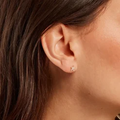 Boucles D'oreilles Puces Wen Or Jaune Oxyde De Zirconium|Marc Orian Hot
