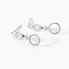 Boucles D'oreilles Puces Wynona Or Blanc Oxyde