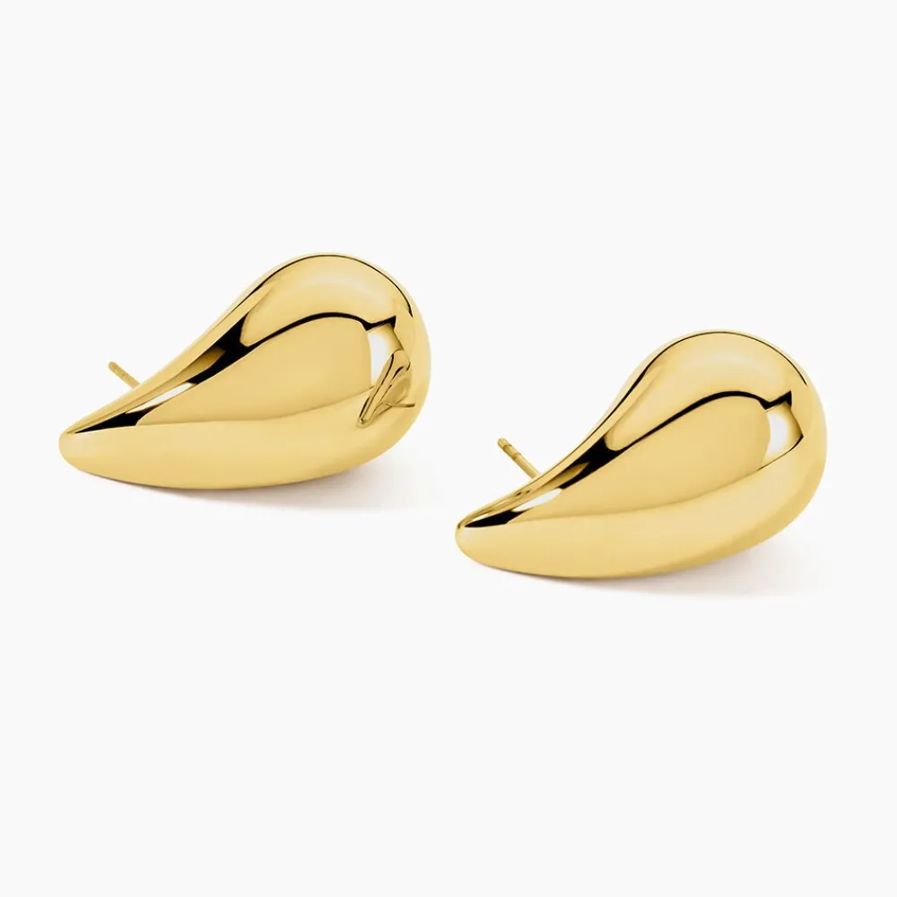 Boucles D'oreilles Puces Xenia Acier Jaune|Marc Orian Hot