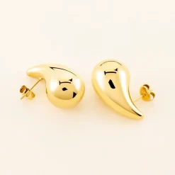 Boucles D'oreilles Puces Xenia Acier Jaune|Marc Orian Hot