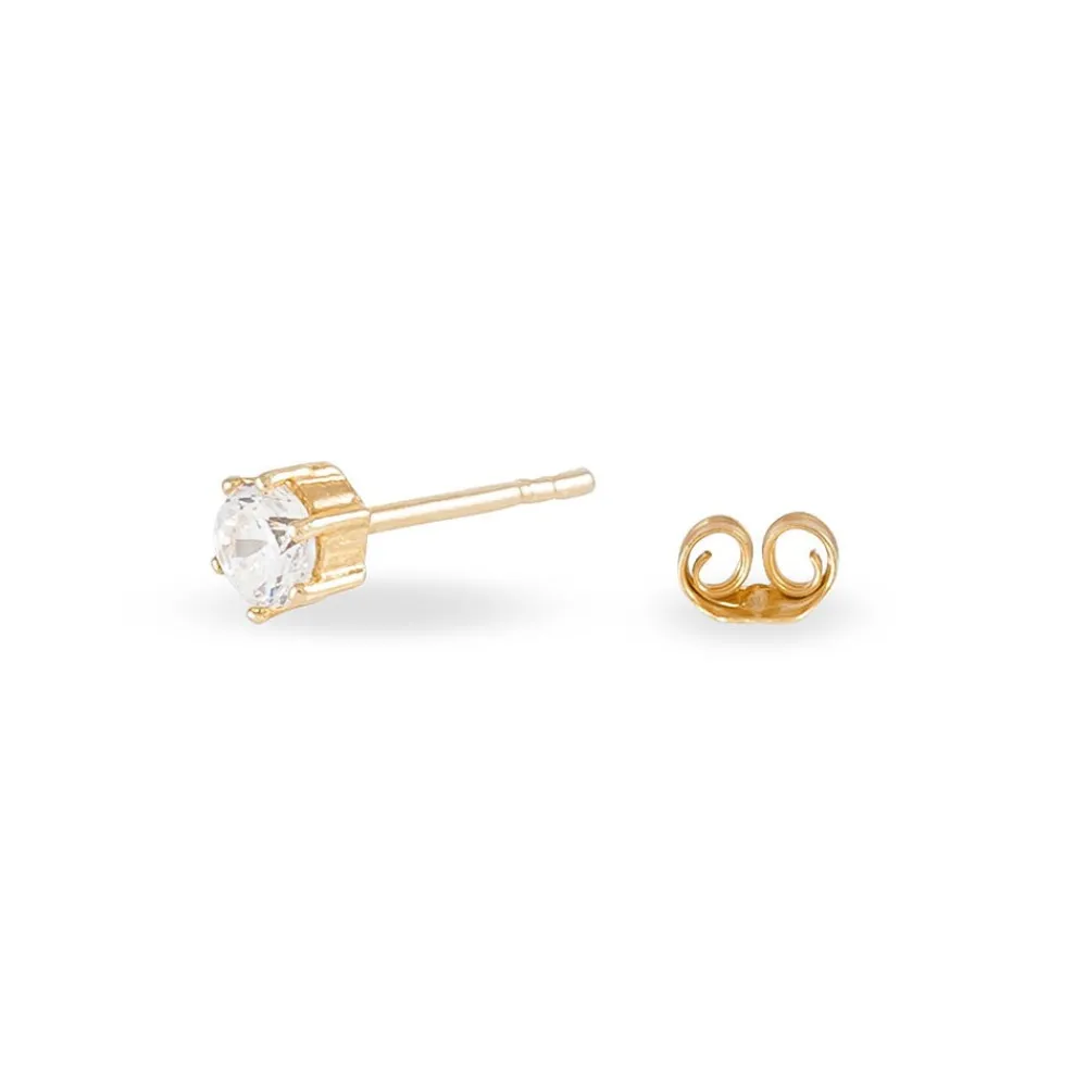Boucles D'oreilles Puces Yléna Plaqué Or Jaune Oxyde De Zirconium|Marc Orian Outlet