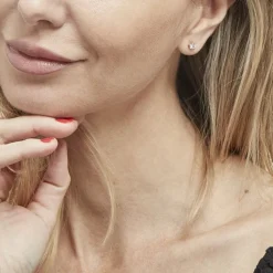 Boucles D'oreilles Puces Yléna Plaqué Or Jaune Oxyde De Zirconium|Marc Orian Outlet
