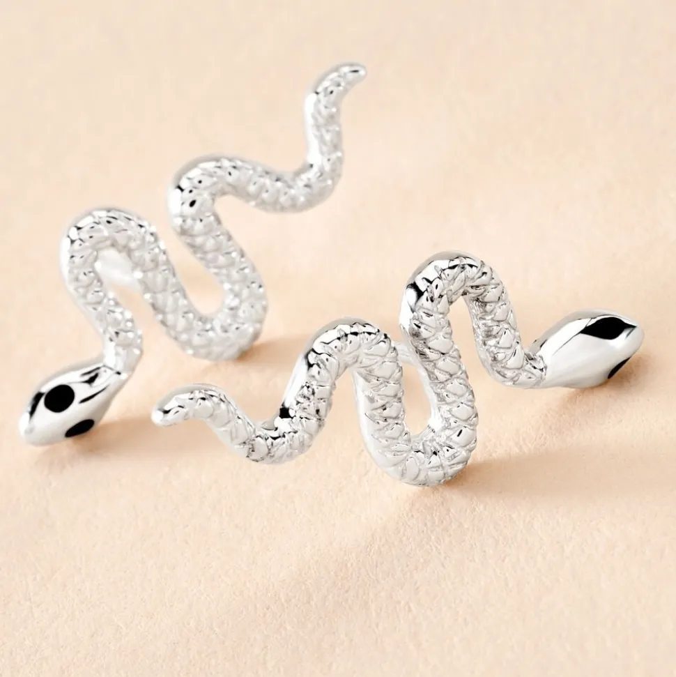 Boucles D'oreilles Puces Yoshie Argent Blanc