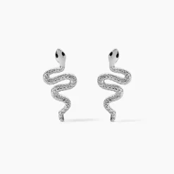 Boucles D'oreilles Puces Yoshie Argent Blanc