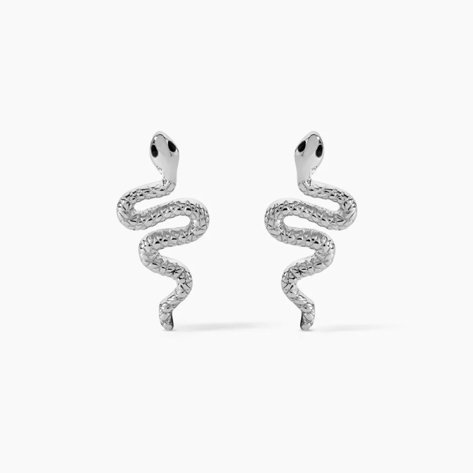 Boucles D'oreilles Puces Yoshie Argent Blanc