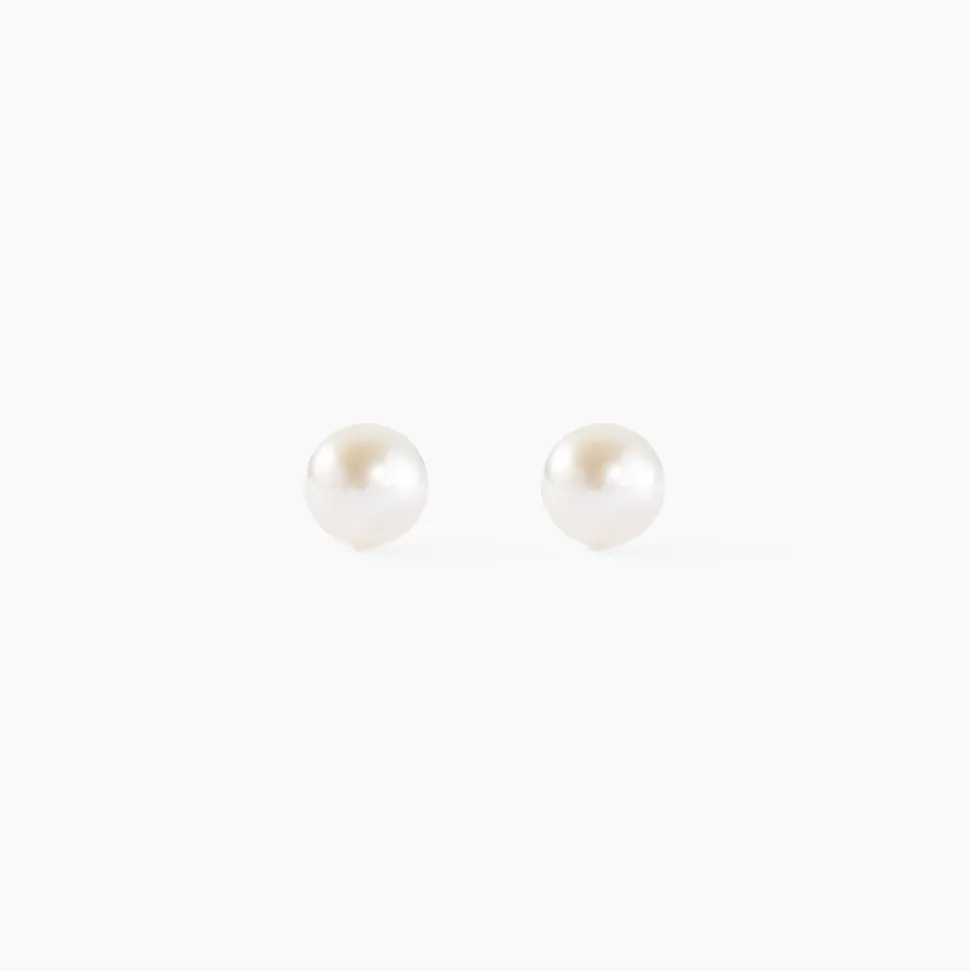 Boucles D'oreilles Suki Or Jaune Perle De Culture