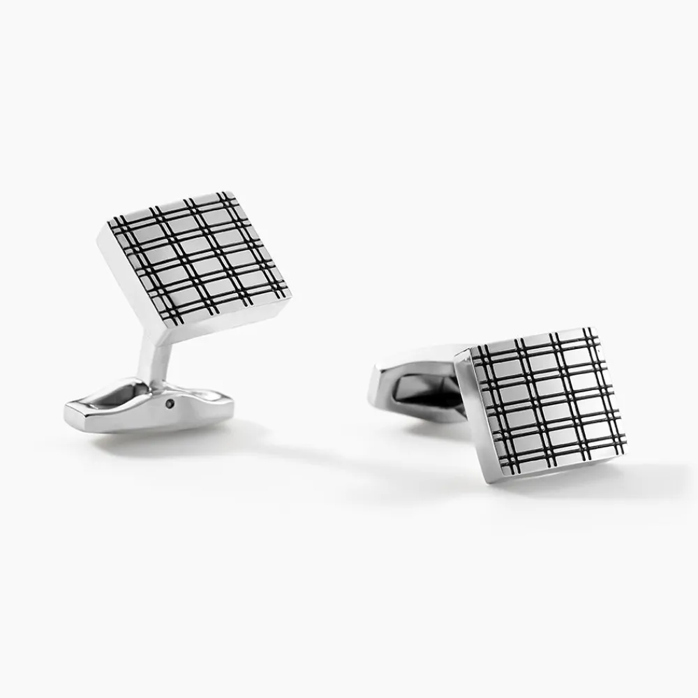 Boutons De Manchettes Athos Acier Argenté|JOURDAN Discount