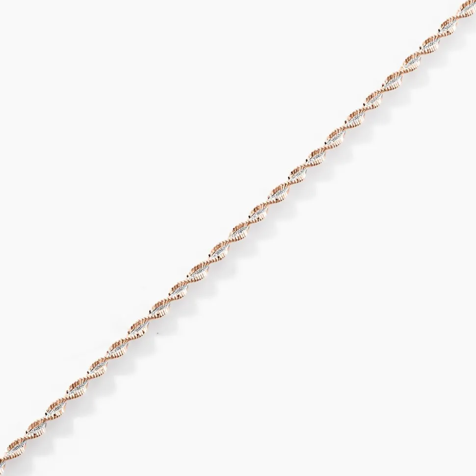 Bracelet Abie Torsade Argent Bicolore