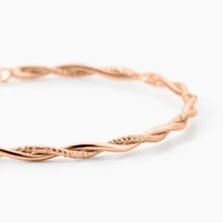 Bracelet Abie Torsade Argent Rose