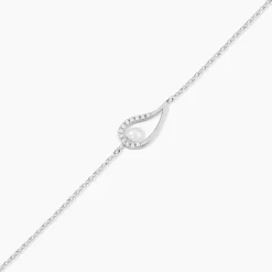 Bracelet Akiko Argent Blanc Perle De Culture Et Oxyde De Zirconium|Marc Orian Clearance