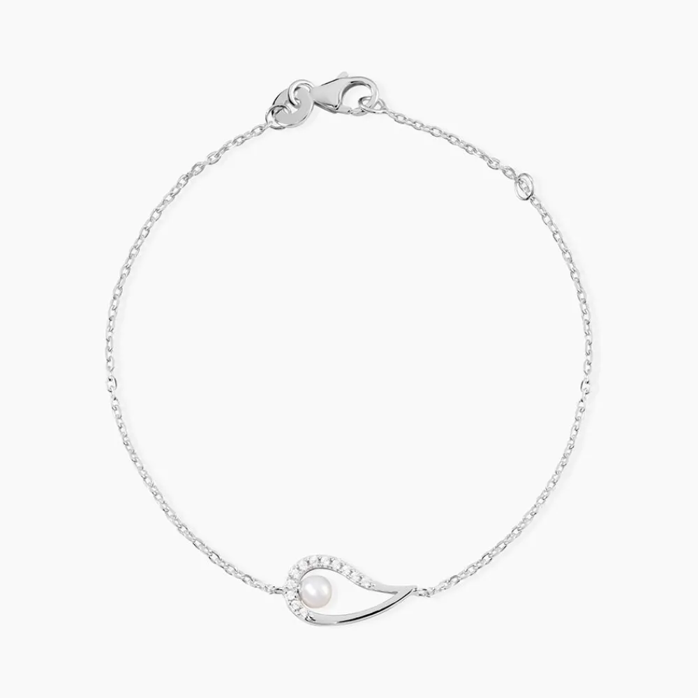 Bracelet Akiko Argent Blanc Perle De Culture Et Oxyde De Zirconium|Marc Orian Clearance