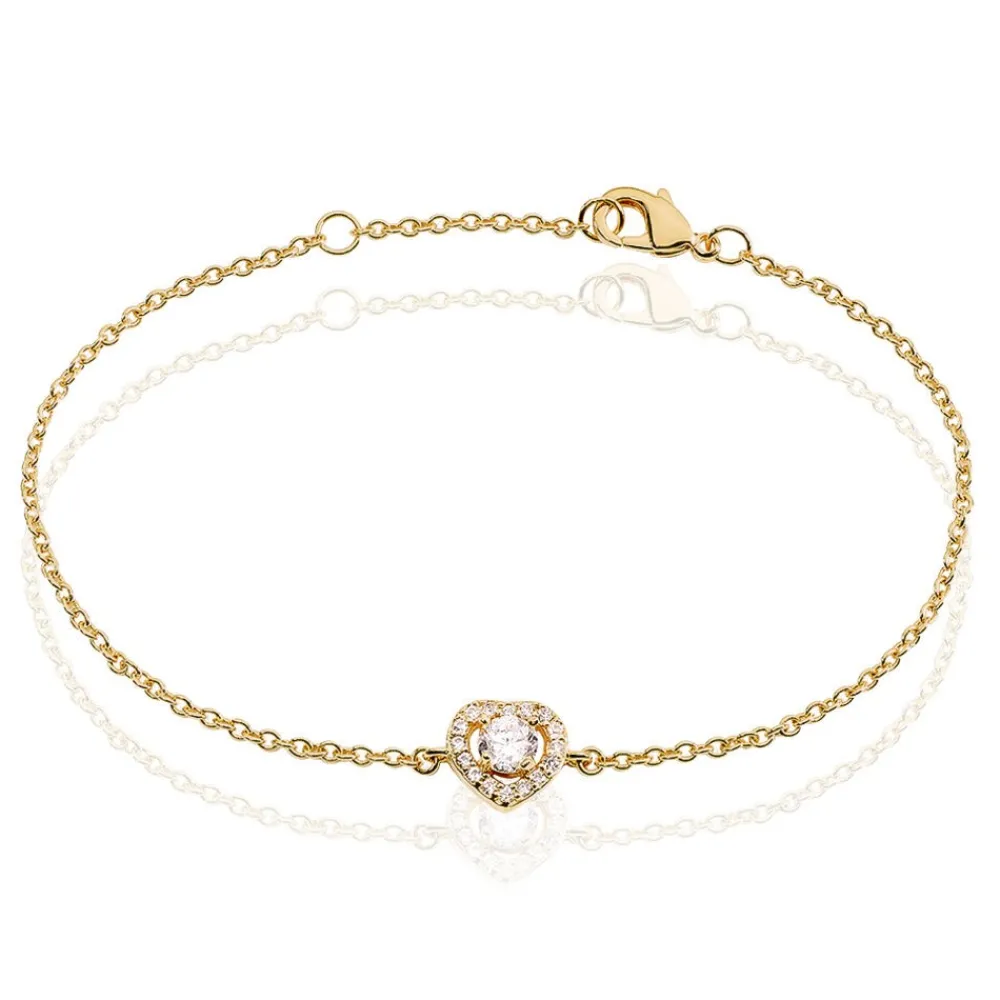 Bracelet Alais Plaque Or Jaune Oxyde De Zirconium|Marc Orian New