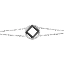 Bracelet Ally Argent Blanc Céramique Et Oxyde De Zirconium|Marc Orian Online