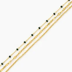 Bracelet Amala Acier Jaune Verre