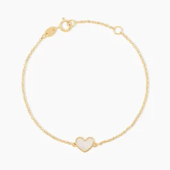 Bracelet Amaryllis Coeur Or Jaune Nacre