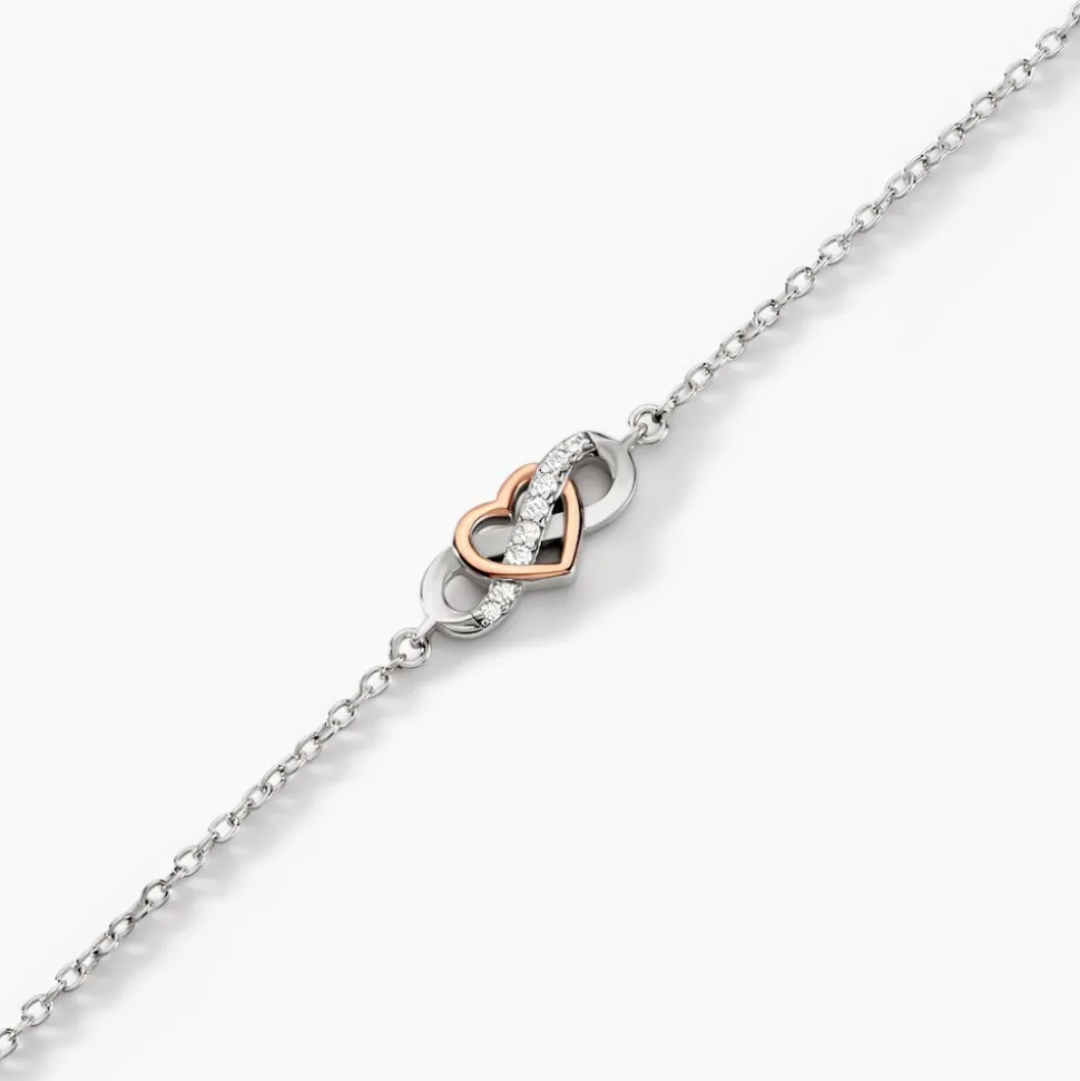 Bracelet Amuri Argent Bicolore Oxyde De Zirconium