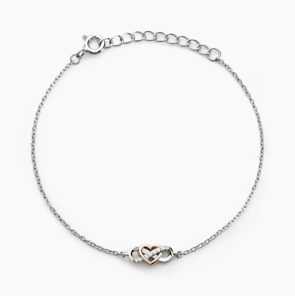 Bracelet Amuri Argent Bicolore Oxyde De Zirconium