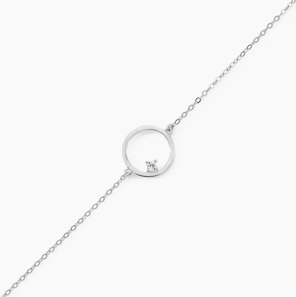 Bracelet Anas Argent Blanc Oxyde De Zirconium