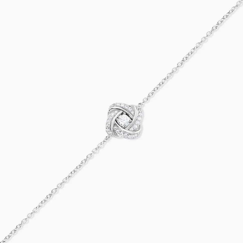 Bracelet Anasthase Argent Blanc Oxyde De Zirconium
