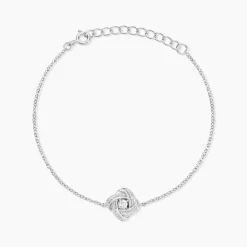 Bracelet Anasthase Argent Blanc Oxyde De Zirconium